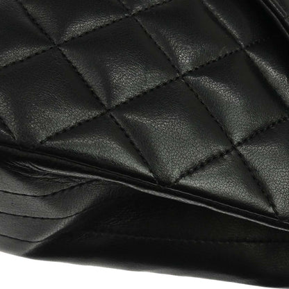 Chanel 1996-1997 Black Lambskin Single Flap Shoulder Bag
