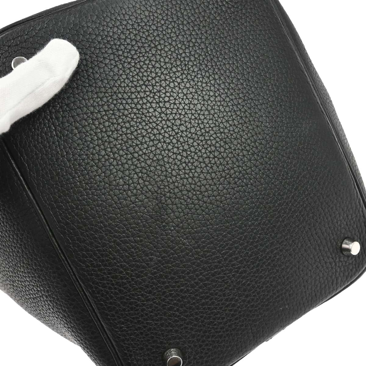 Hermes Black Togo Picotin Lock 22 MM Handbag