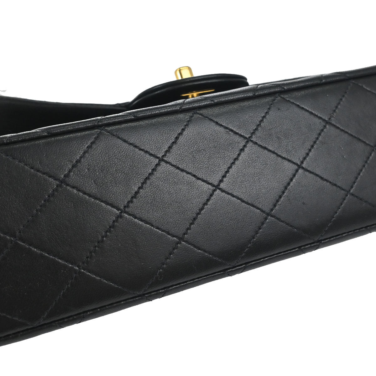 Chanel Black Lambskin Medium Classic Double Flap Shoulder Bag