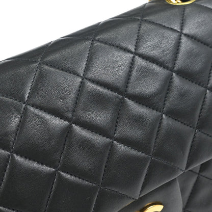 Chanel Black Lambskin Medium Classic Double Flap Shoulder Bag