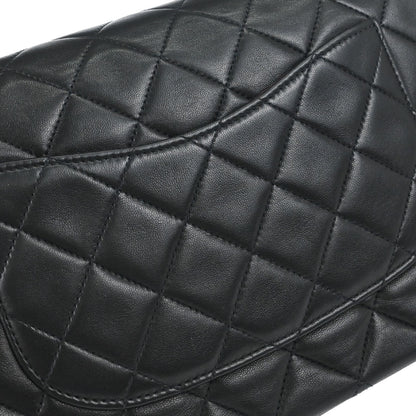Chanel Black Lambskin Medium Classic Double Flap Shoulder Bag