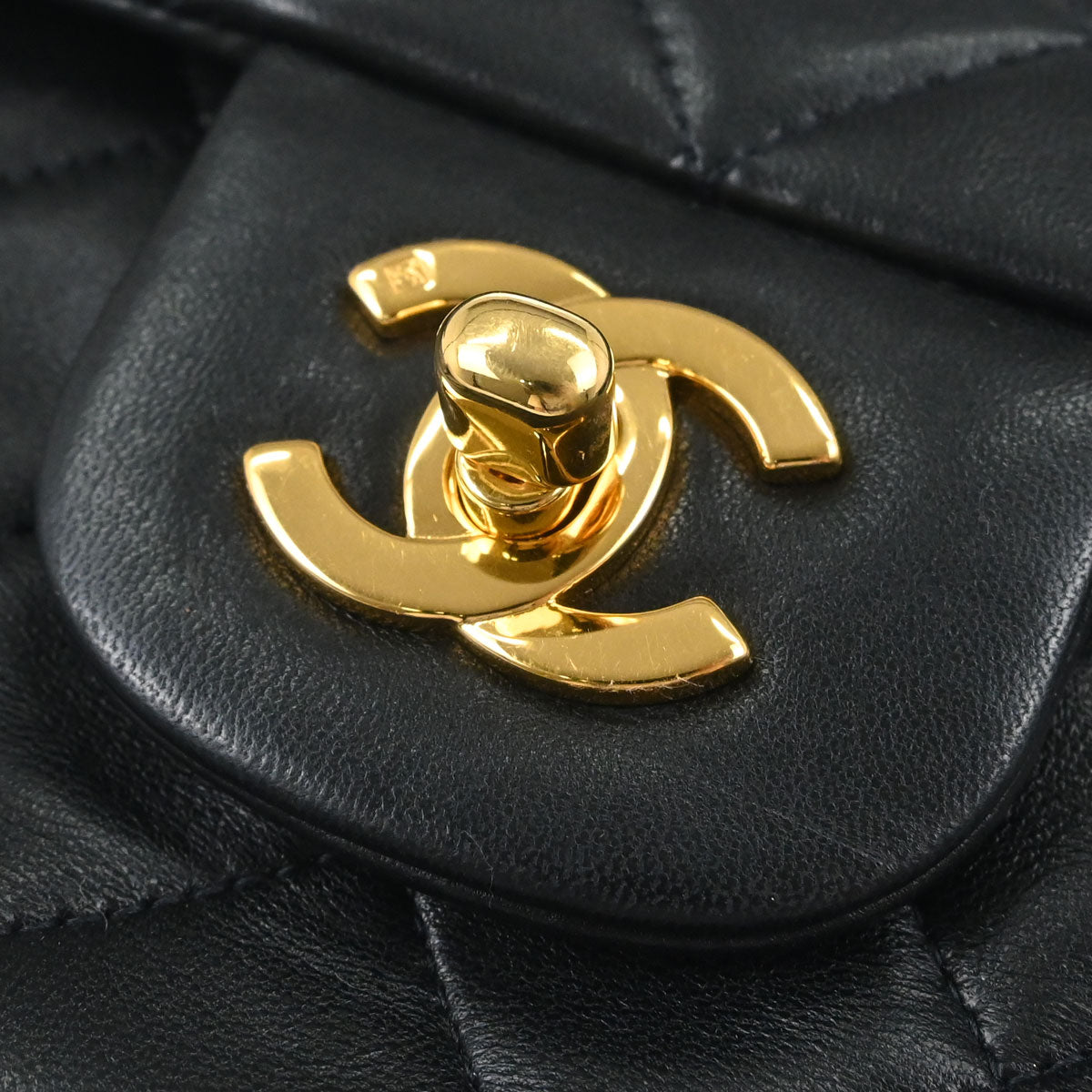 Chanel Black Lambskin Medium Classic Double Flap Shoulder Bag
