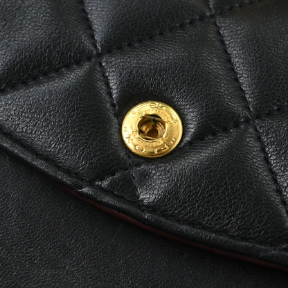 Chanel Black Lambskin Medium Classic Double Flap Shoulder Bag