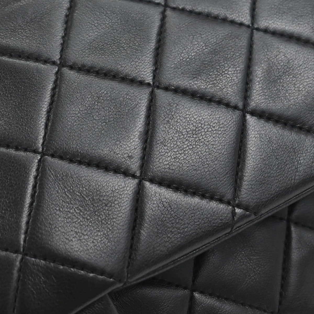 Chanel Black Lambskin Medium Classic Double Flap Shoulder Bag
