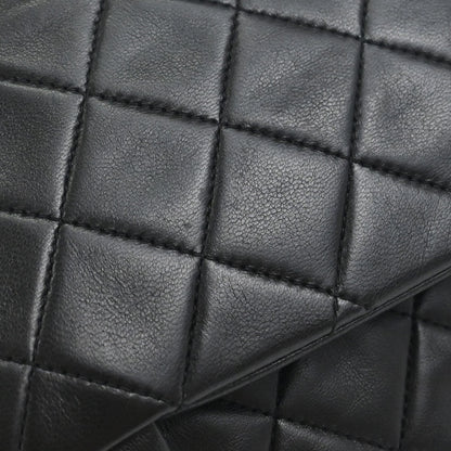Chanel Black Lambskin Medium Classic Double Flap Shoulder Bag