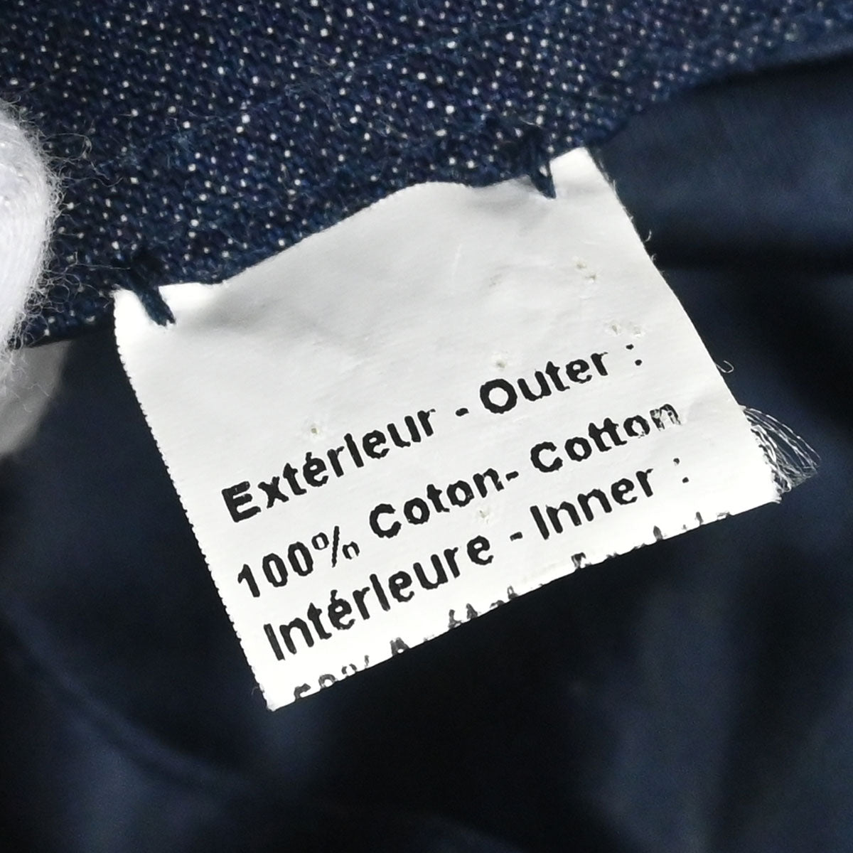 Chanel Indigo Denim Night Flight Embroidery Hat #M Small Good