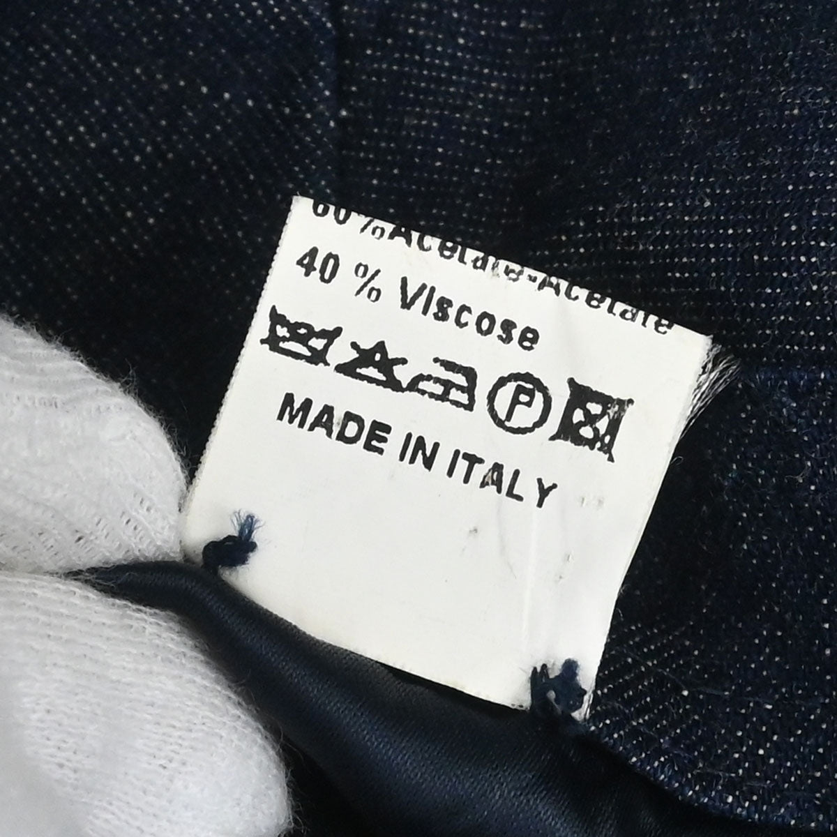 Chanel Indigo Denim Night Flight Embroidery Hat #M Small Good