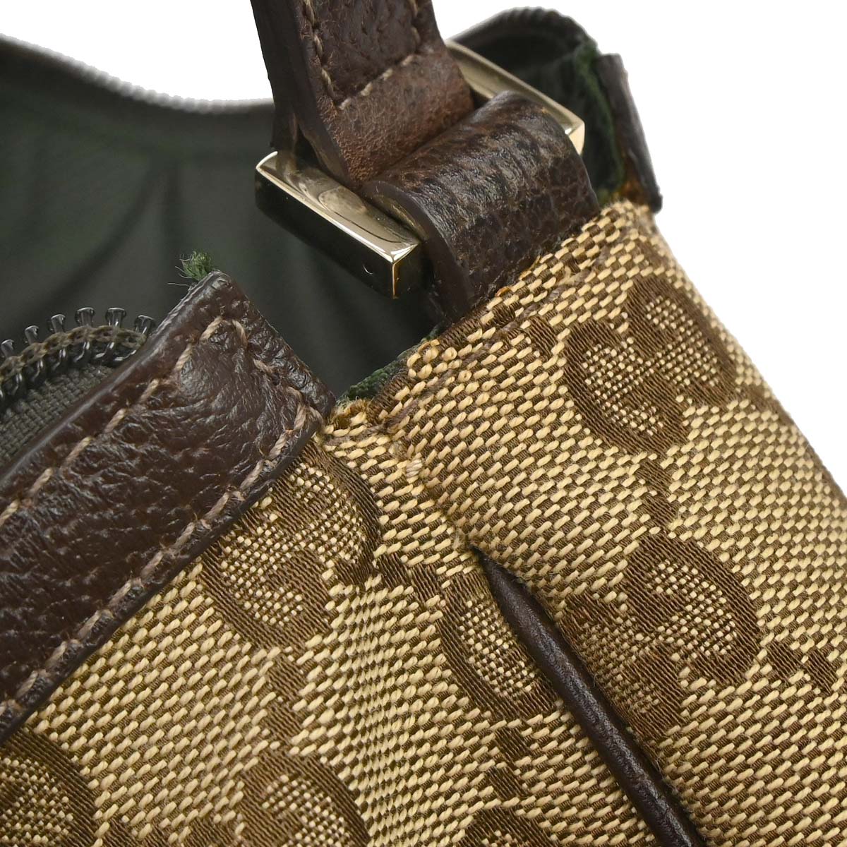 Gucci Brown GG Abbey D Ring Handbag