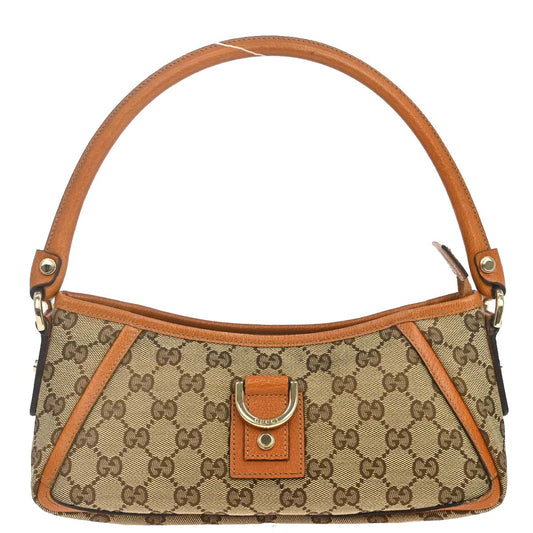 Gucci Beige Canvas GG Abbey D-Ring Handbag
