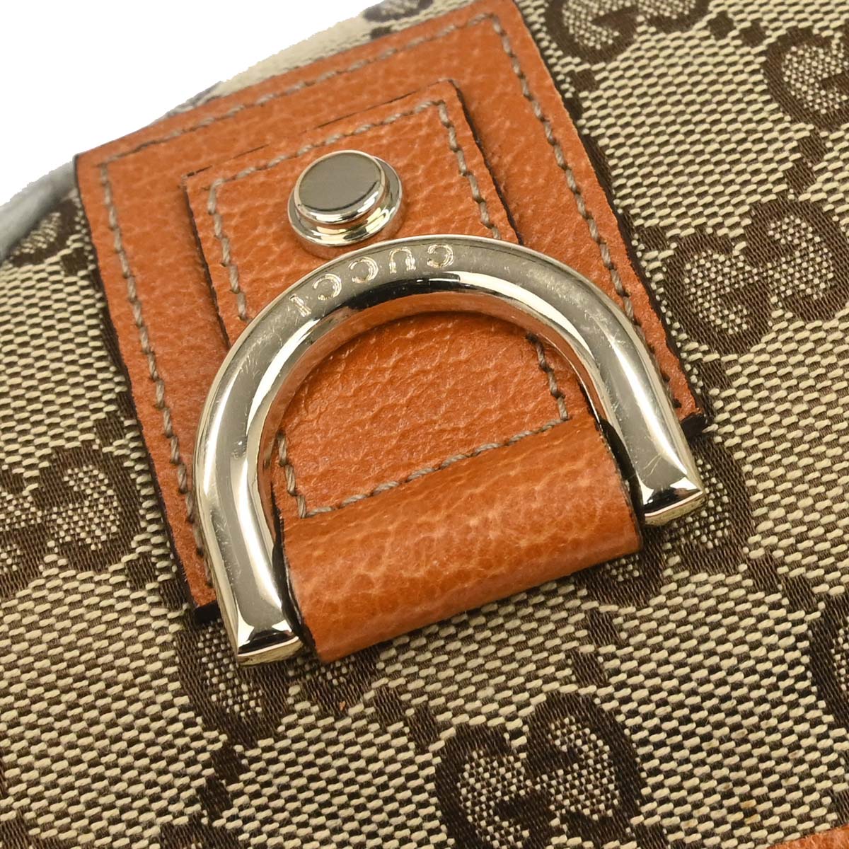 Gucci Beige Canvas GG Abbey D-Ring Handbag