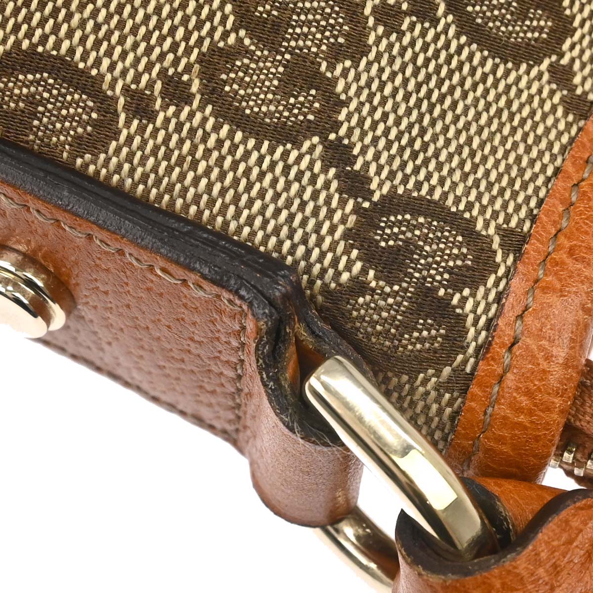 Gucci Beige Canvas GG Abbey D-Ring Handbag