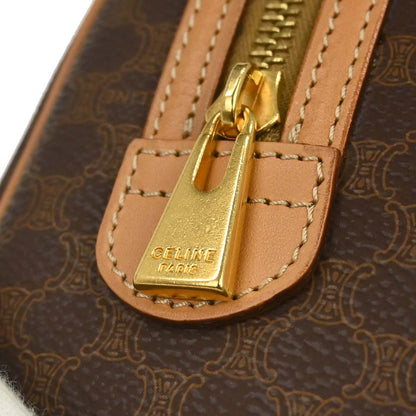 Celine Brown PVC Macadam 2way Shoulder Handbag