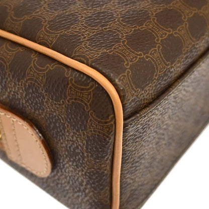 Celine Brown PVC Macadam 2way Shoulder Handbag
