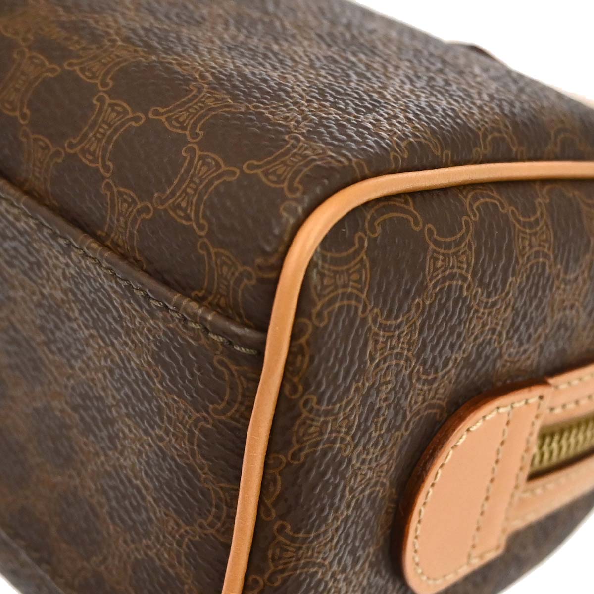 Celine Brown PVC Macadam 2way Shoulder Handbag