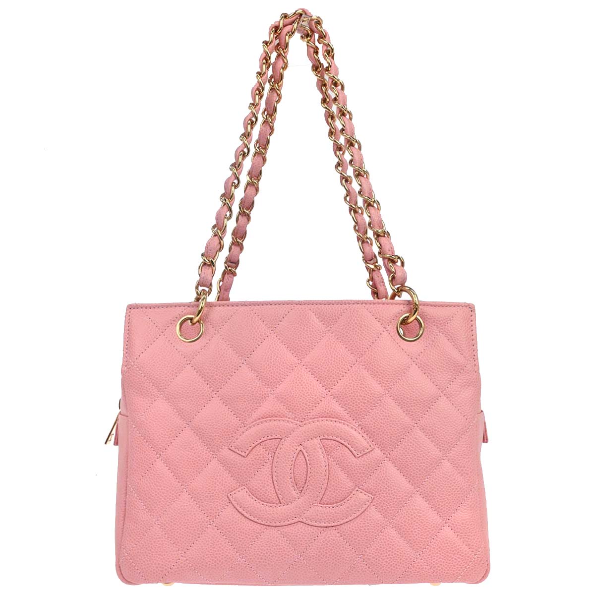 Chanel 2005-2006 Pink Calfskin Petite Timeless Tote PTT Chain Handbag