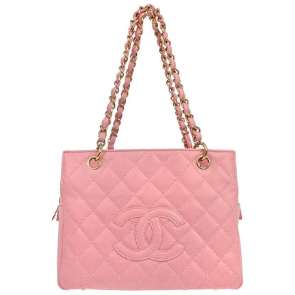 Chanel 2005-2006 Pink Calfskin Petite Timeless Tote PTT Chain Handbag