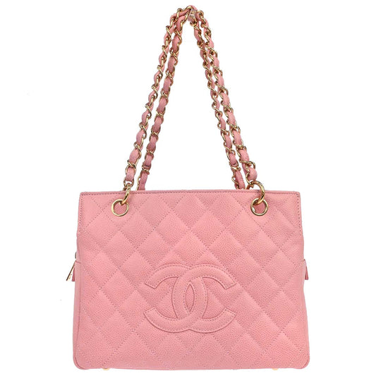 Chanel 2005-2006 Pink Calfskin Petite Timeless Tote PTT Chain Handbag