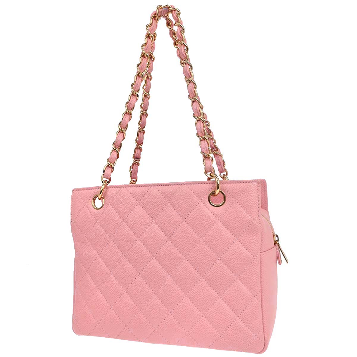 Chanel 2005-2006 Pink Calfskin Petite Timeless Tote PTT Chain Handbag