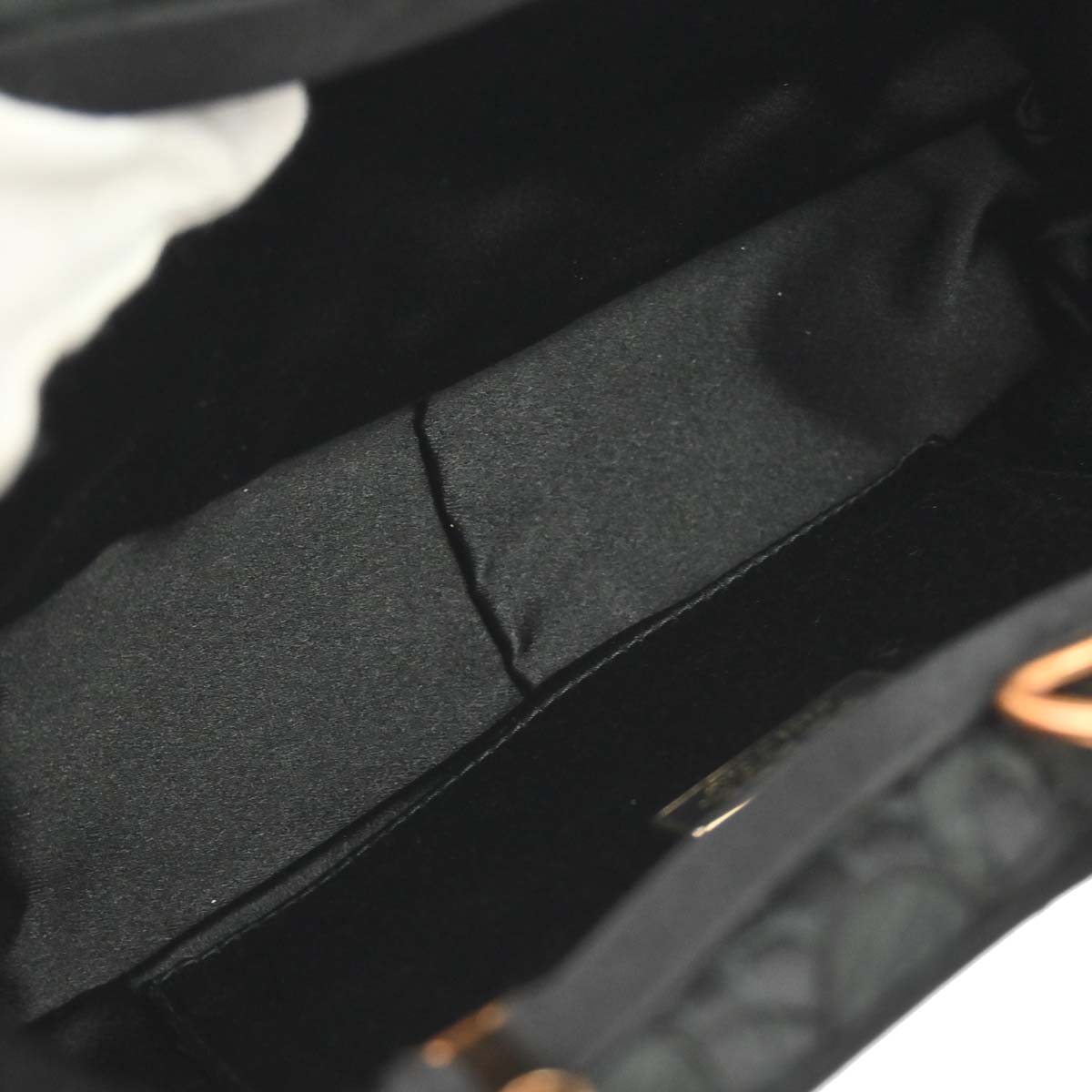 Prada Black Satin Lace Chain Handbag