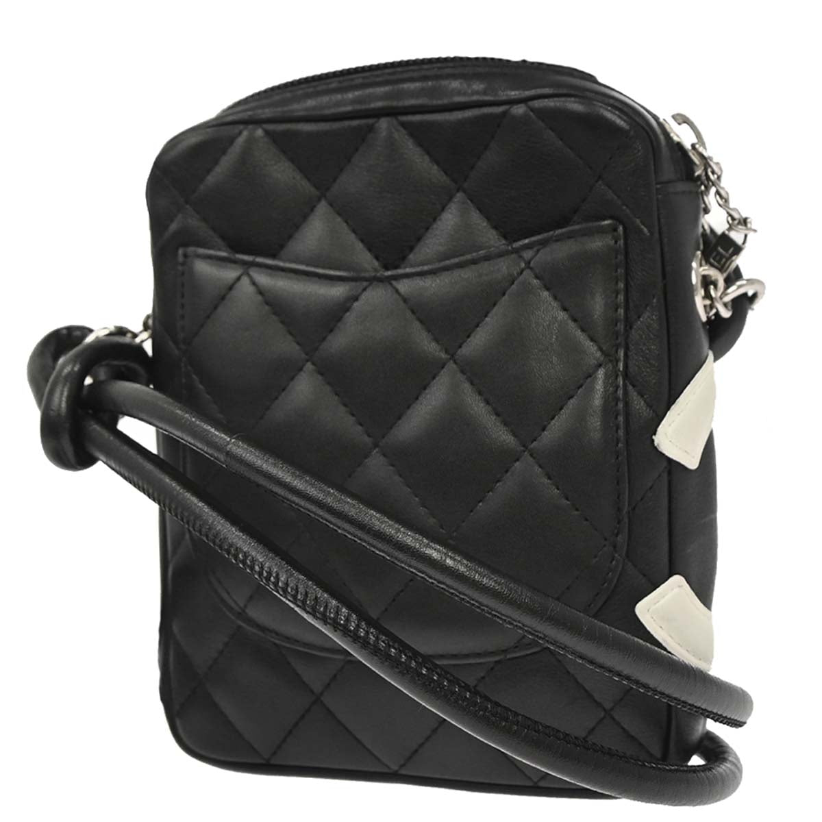 Chanel 2003-2004 Black Calfskin Cambon Ligne Shoulder Bag
