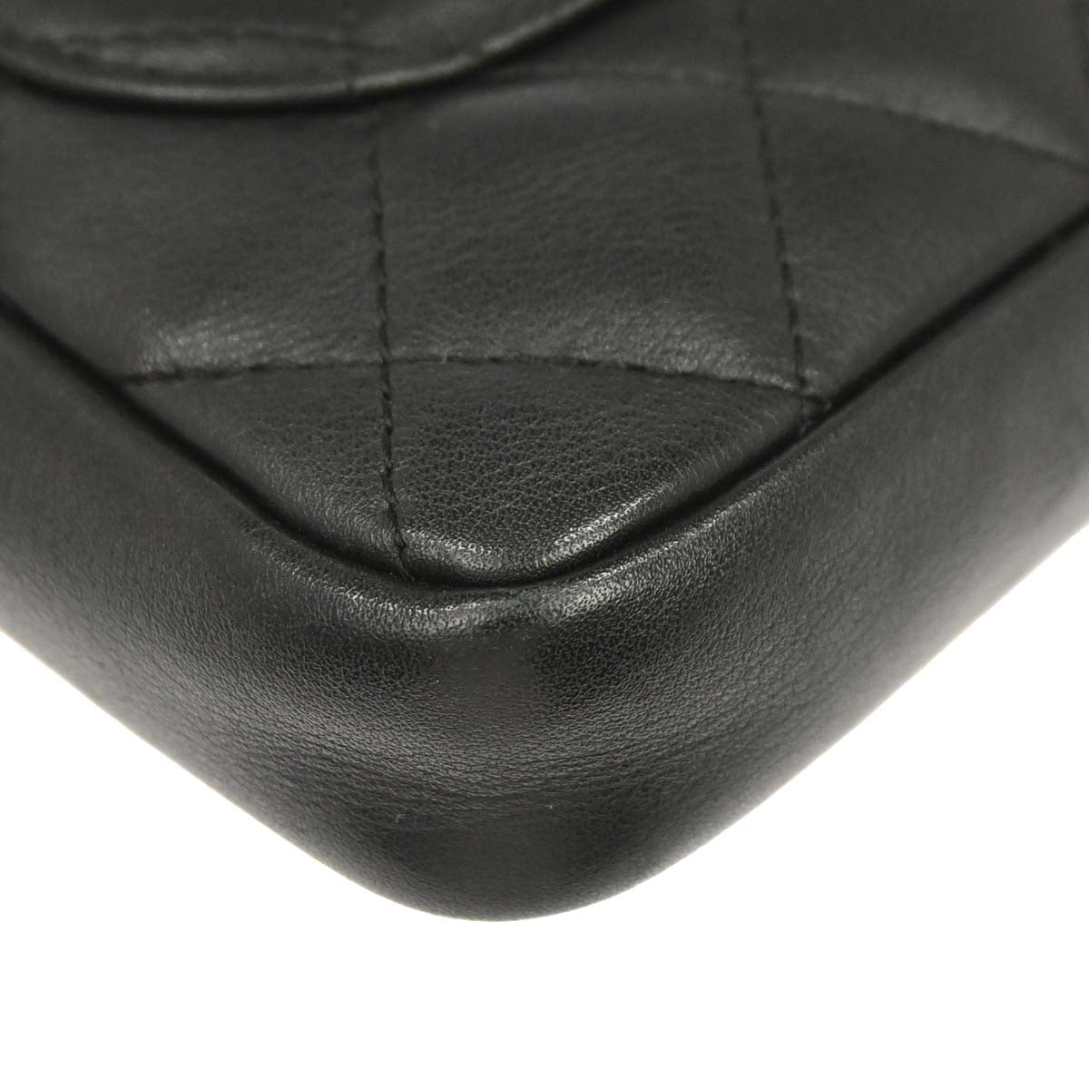 Chanel 2003-2004 Black Calfskin Cambon Ligne Shoulder Bag