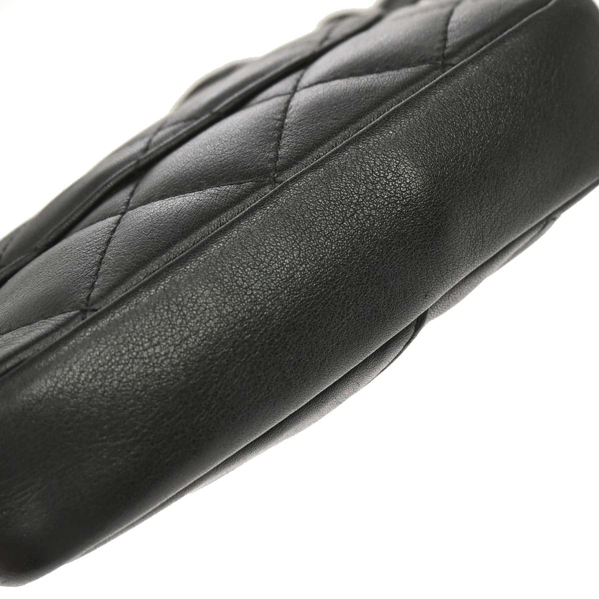 Chanel 2003-2004 Black Calfskin Cambon Ligne Shoulder Bag
