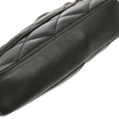 Chanel 2003-2004 Black Calfskin Cambon Ligne Shoulder Bag