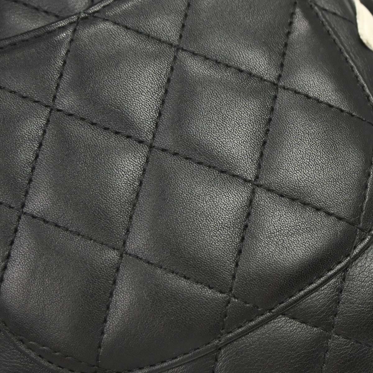 Chanel 2003-2004 Black Calfskin Cambon Ligne Shoulder Bag