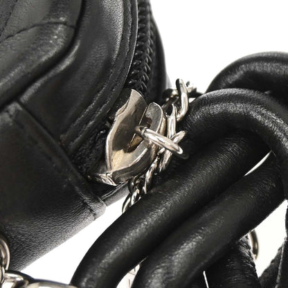 Chanel 2003-2004 Black Calfskin Cambon Ligne Shoulder Bag