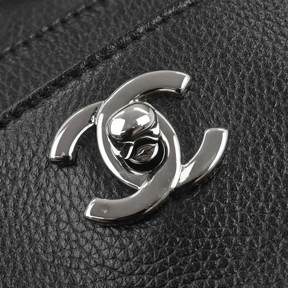 Chanel 2008-2009 Black Calfskin Executive Cerf 2way Shoulder Tote Bag