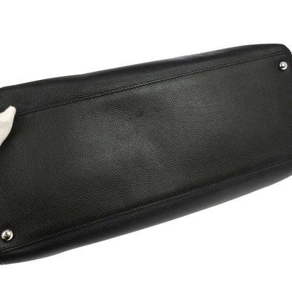 Chanel 2008-2009 Black Calfskin Executive Cerf 2way Shoulder Tote Bag