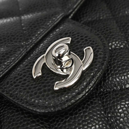 Chanel 2009-2010 Black Caviar Skin East West Shoulder Bag