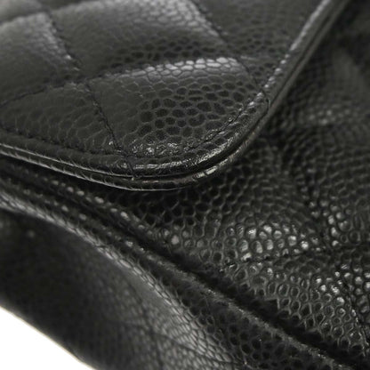 Chanel 2009-2010 Black Caviar Skin East West Shoulder Bag