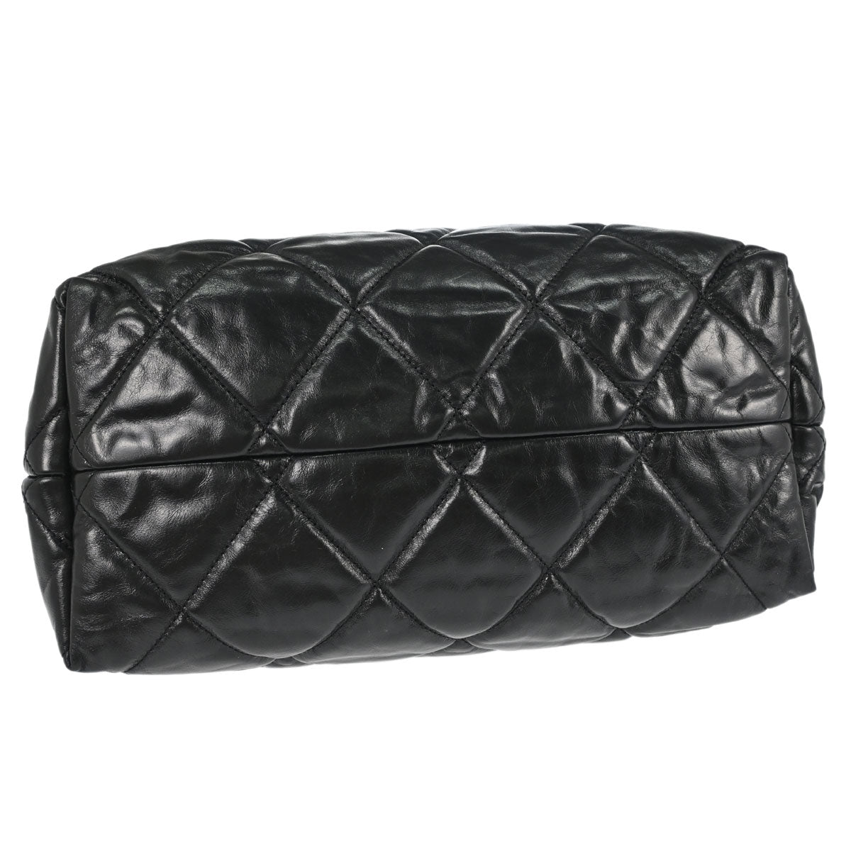Chanel 2008-2009 Black Calfskin Tweed Portobello 2way Shoulder Handbag