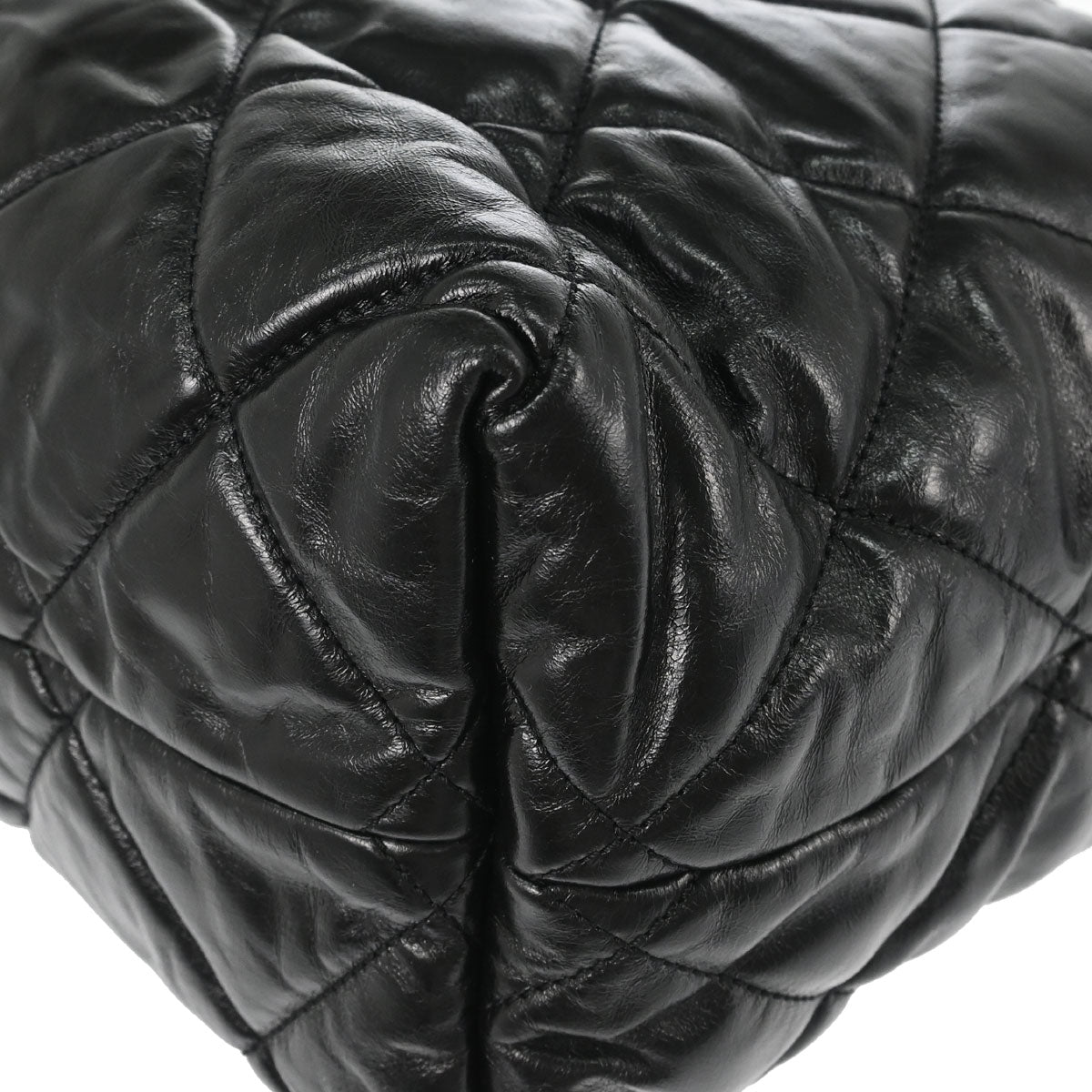 Chanel 2008-2009 Black Calfskin Tweed Portobello 2way Shoulder Handbag