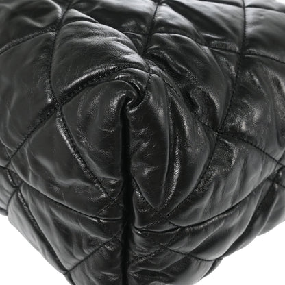 Chanel 2008-2009 Black Calfskin Tweed Portobello 2way Shoulder Handbag