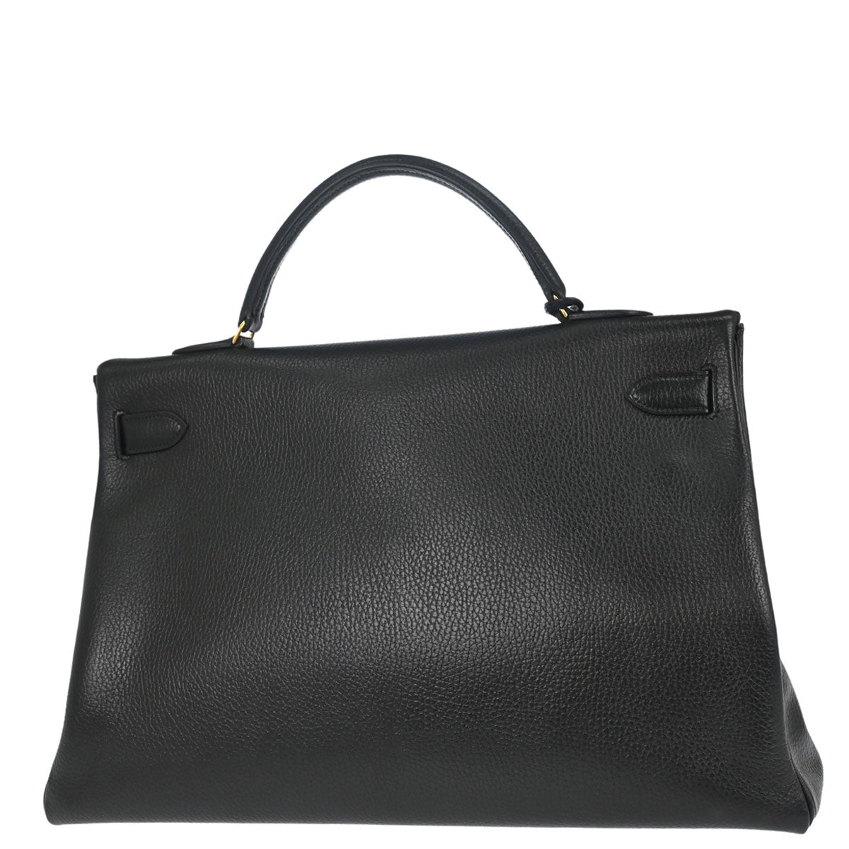 Hermes Black Ardennes Kelly 40 Retourne Handbag