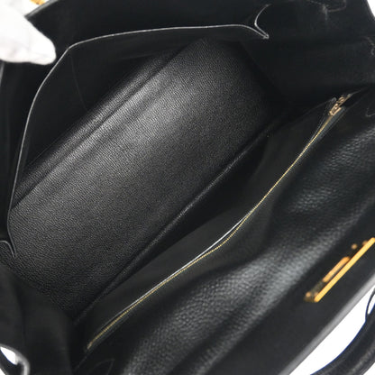 Hermes Black Ardennes Kelly 40 Retourne Handbag