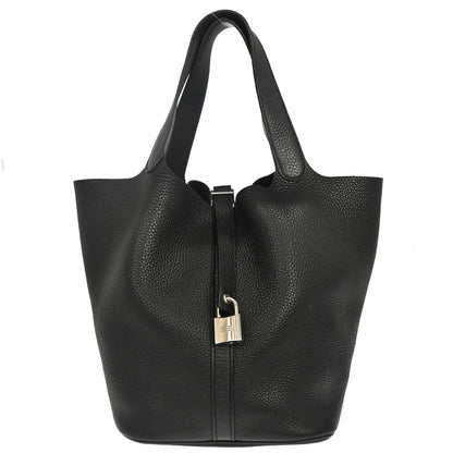 Hermes Black Taurillon Clemence Picotin Lock 26 GM Handbag