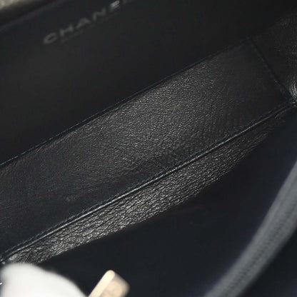 Chanel 2019 Navy Caviar Skin CC Filigree 2way Shoulder Vanity Handbag