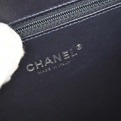 Chanel 2019 Navy Caviar Skin CC Filigree 2way Shoulder Vanity Handbag