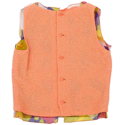 Chanel 2000 Tweed Silk Tank Top Orange #40