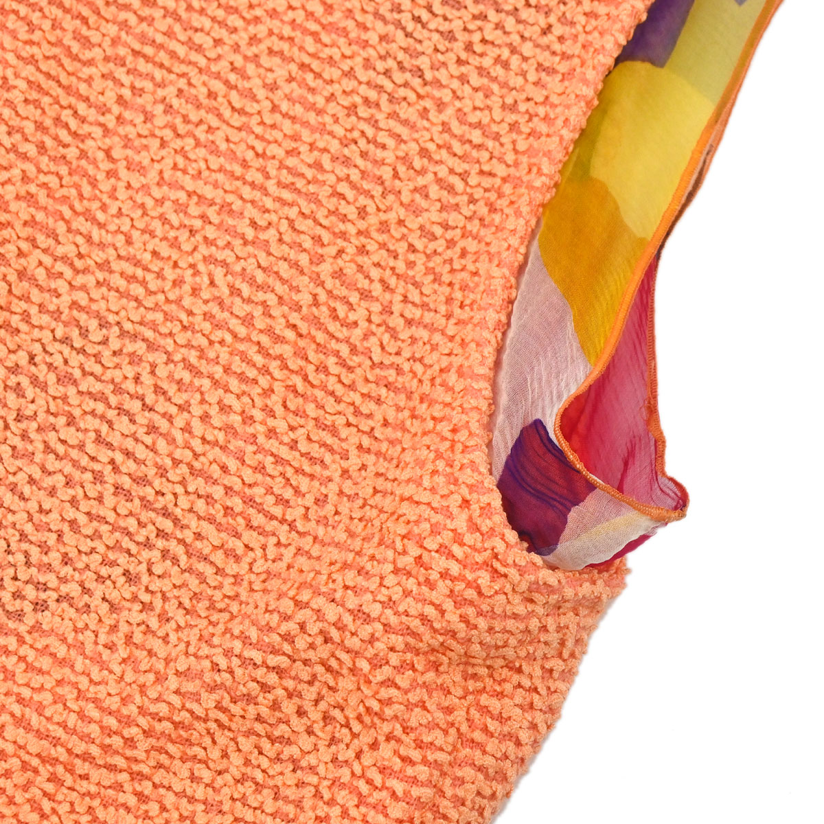 Chanel 2000 Tweed Silk Tank Top Orange #40