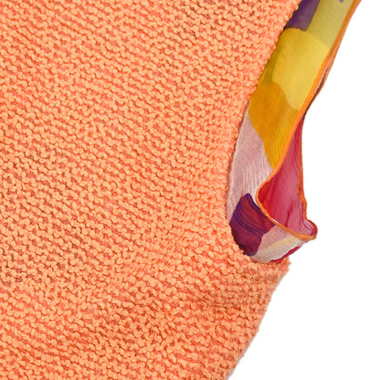Chanel 2000 Tweed Silk Tank Top Orange #40