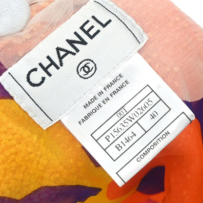 Chanel 2000 Tweed Silk Tank Top Orange #40