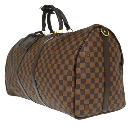 Louis Vuitton 2009 Damier Keepall Bandouliere 55 Duffle Bag N41414