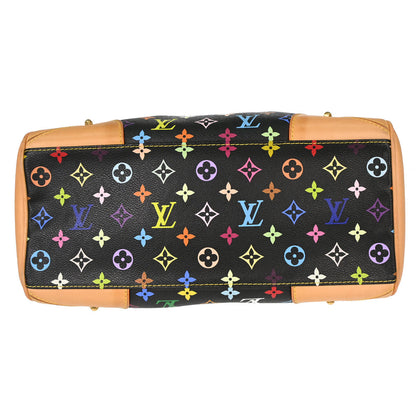 Louis Vuitton 2011 Black Monogram Multicolor Claudia Handbag M40194