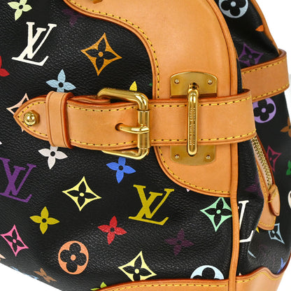 Louis Vuitton 2011 Black Monogram Multicolor Claudia Handbag M40194