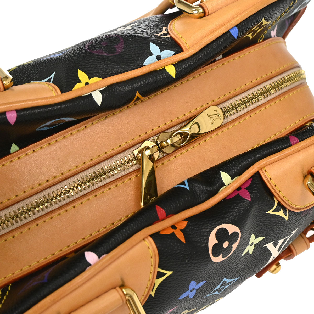 Louis Vuitton 2011 Black Monogram Multicolor Claudia Handbag M40194