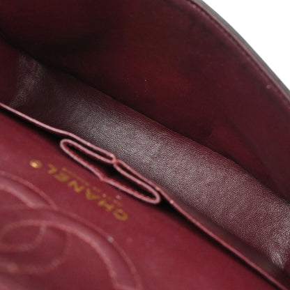 Chanel Black Lambskin Small Classic Double Flap Shoulder Bag